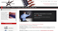 Desktop Screenshot of independenceonwheels.com