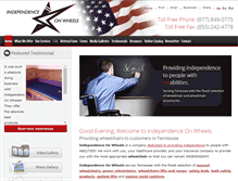 Tablet Screenshot of independenceonwheels.com